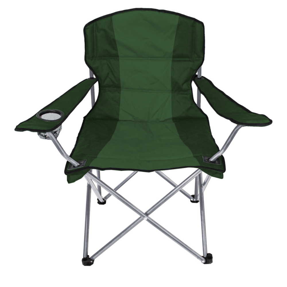 Komfortní rybářská kempingová židle zelená-tmavě zelená