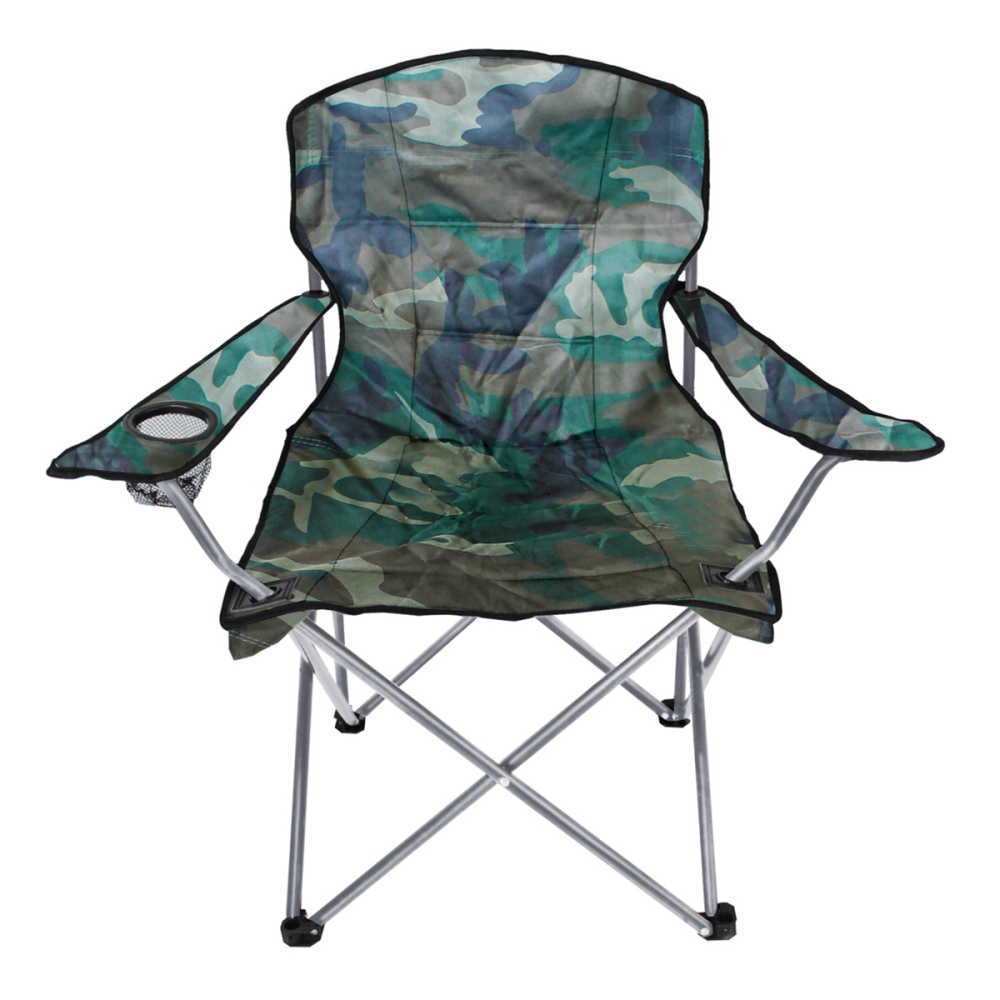 Komfortní rybářská kempingová židle camouflage maskáčová