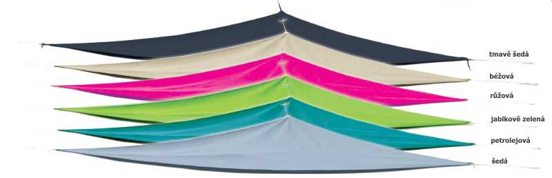 Růžová trojúhelníková plachta proti slunci 3 x 3 x 3 m Polyester, nylonové šnůry