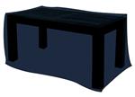 Černý kryt PE plachta na zahradní stoly 170 x 100 cm výška 71 cm taška zdarma