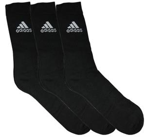 Ponožky ADIDAS 3 ks - černé bílé logo 574819,36-41
