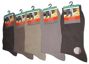 701288 - Pánské ponožky bez gumičky 5er - barevné hnědé 39-42