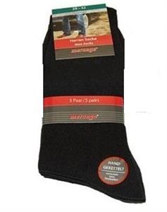 701289 - Pánské ponožky bez gumičky - černé 5er 39-42