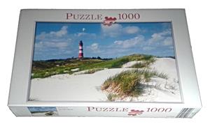 Puzzle 1000 dílů - maják v dunách 70 x 50 cm