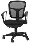 Kancelářská židle na kolečkách designová ergonomická černá