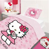 Povlečení Hello Kitty 100 % bavlna - 135x200, 80x80 cm