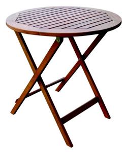 232001- Dřevěný stůl skládací 80x80x72 cm, kulatý