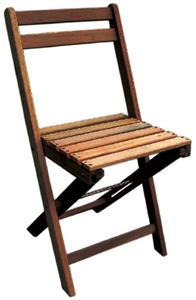 401045 - Dřevěná židle skládací 40 x 56 x 81 cm - tvrdé dřevo