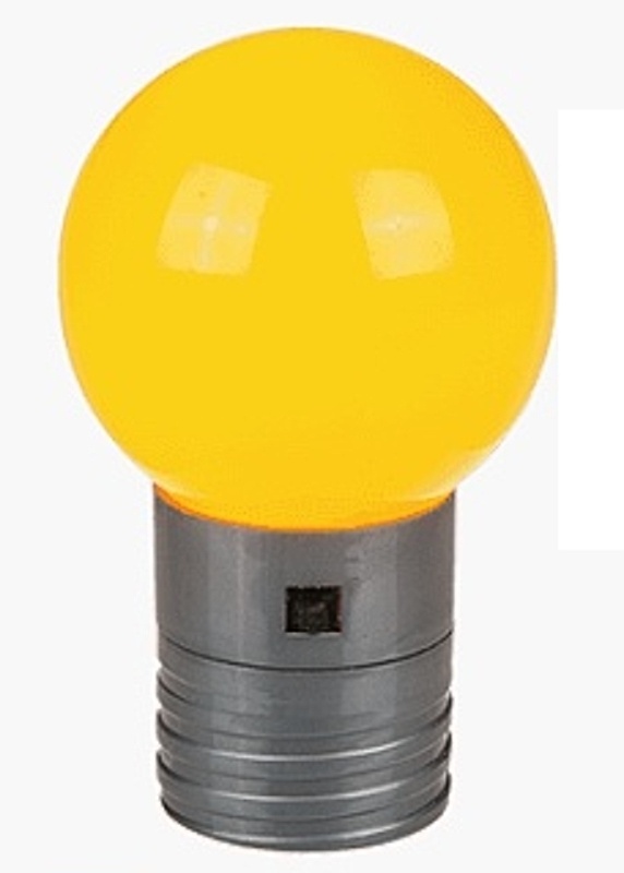 Plastová LED koule 4,5 cm s magnetem na baterie žlutá včetně 1x 2032