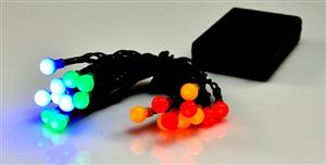 Vánoční řetěz na baterie 20 LED barevný - délka 2,2 m
