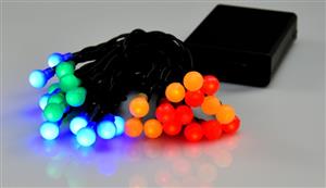 Vánoční řetěz na baterie 30 LED barevný - délka 3,2 m
