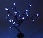 Kvetoucí stromeček 24 LED 40 cm modré kvítky na baterie