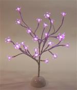 Kvetoucí stromeček 24 LED 40 cm růžové kvítky na baterie