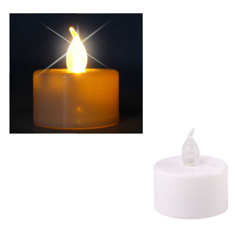 LED čajová svíčka plápolající teplá bílá kartonové balení K24