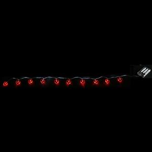 Světelný řetěz na baterie srdce 10 Led 140 cm - červené světlo
