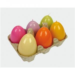 62074 - barevné svíčky velikonoční vejce 6 kusů mix barev