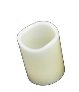 LED svíčka vosková bílá přírodní v. 5 cm, průměr 6,5 cm