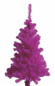 Umělý vánoční stromek 60 cm - fialový lila včetně platového stojanu