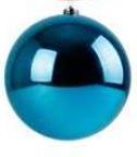 Vánoční dekorace - velká vánoční ozdoba jumbo 15 cm - tyrkysově modrá