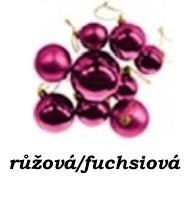 Vánoční dekorace - nerozbitné ozdoby 30 ks - mix velikostí 4,5,6,7 cm - fuchsia, malinové