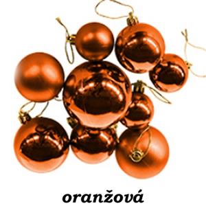 Vánoční dekorace - nerozbitné ozdoby 30 ks - mix velikostí 4,5,6,7 cm - oranžové