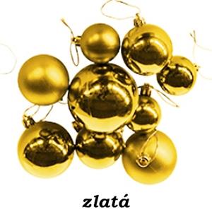 Vánoční dekorace - nerozbitné ozdoby 30 ks - mix velikostí 4,5,6,7 cm - zlaté