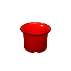 Kalíšek na čajovou svíčku mléčné sklo 6 cm vnitřní 4,5 x 4,5 cm červený