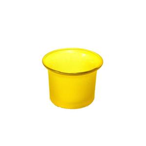 Kalíšek na čajovou svíčku mléčné sklo 6 cm vnitřní 4,5 x 4,5 cm žlutý