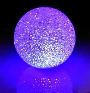 Barevná svítící LED koule 10 cm