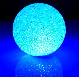Barevná svítící LED koule 14 cm