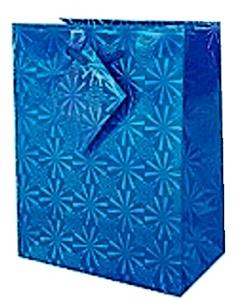 Dárková taška papírová 21x18x7,5 cm - modrá